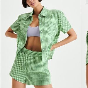 Aritzia shirt and short set